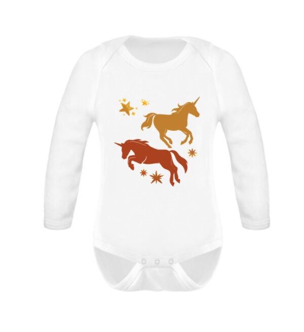 BABY STRAMPLER LANGARM Einhorn - Baby Body Langarm-3