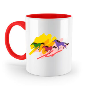 TASSE ZWEIFARBIG pferde - Zweifarbige Tasse-5761