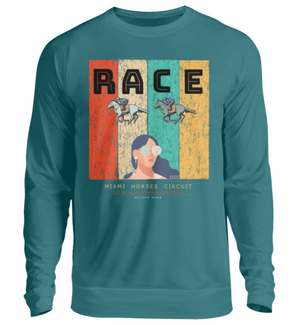 UNISEX SWEATSHIRT horse-race - Unisex Pullover-1461